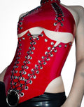 Lace up Leather corset and top