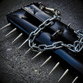 Leather purse with spikes