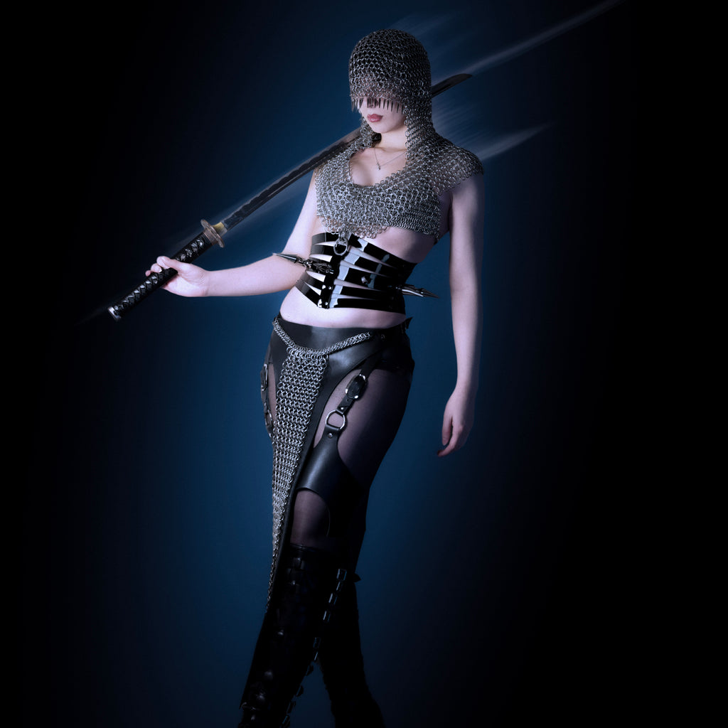 Waist sincher corset with spikes