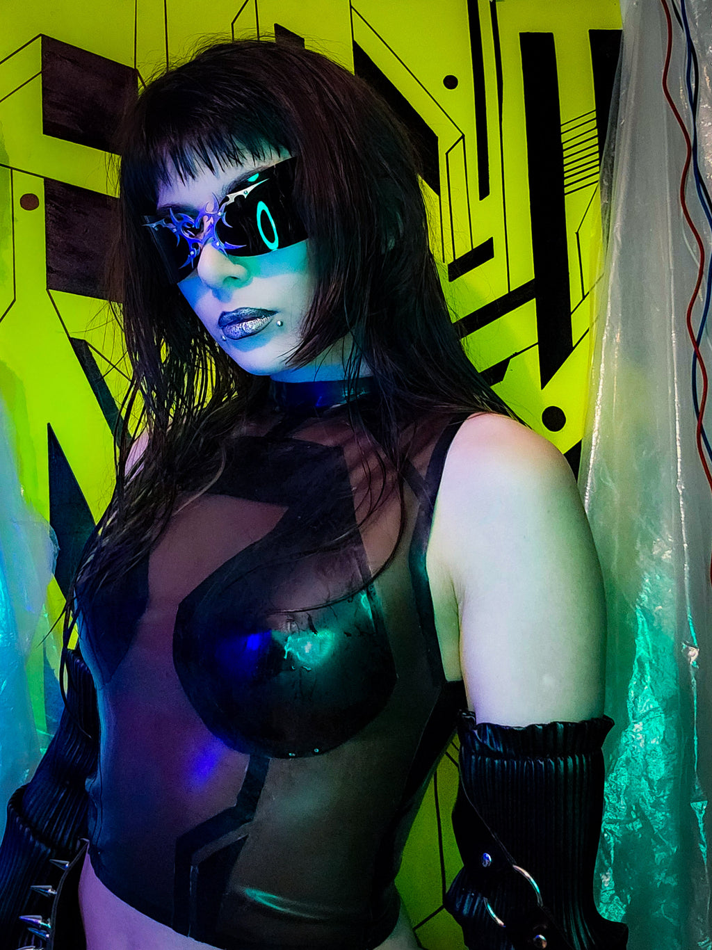 Cyberpunk latex top