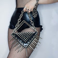 Leather purse with spikes limited edition