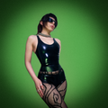Latex mini shorts