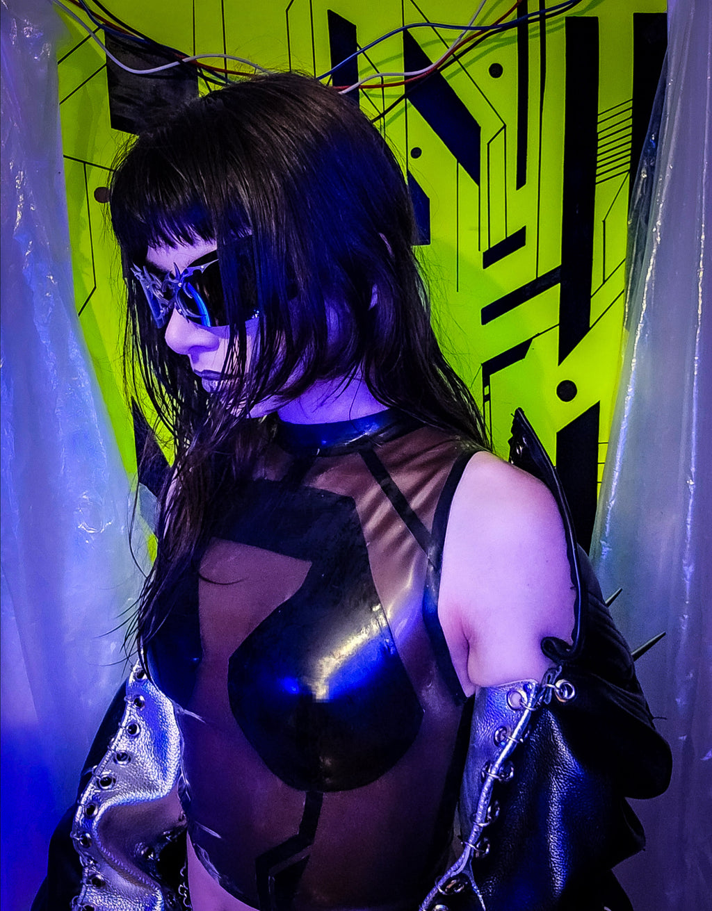 Cyberpunk latex top